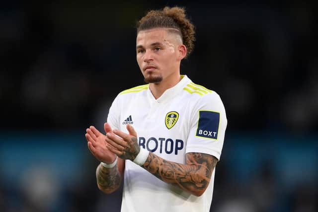 PRIZED POSSESION: Leeds United's England international midfielder Kalvin Phillips. Photo by Laurence Griffiths/Getty Images.