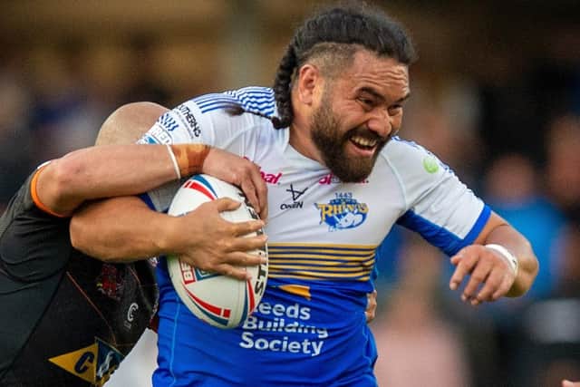 Konrad Hurrell, who will leave Leeds in November, has shrugged off an injury and hopes to bid farewell in front of home fans on Friday night when Rhinos take on Hull KR in their final regular Super League game of the season. Picture: Bruce Rollinson/JPIMedia.
