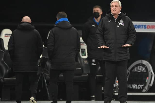 Steve Bruce on the touchline. Pic: Getty