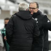 BIG IMPACT - Newcastle United boss Steve Bruce, left, says Marcelo Bielsa's impact at Leeds United is like nothing he's seen before. Pic: Getty