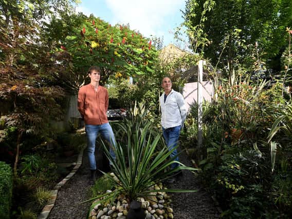 Callum Ward, 25, has joined Shaun Malik, 56, at his garden design and build business Shaun's Outside