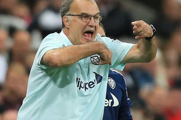 MISSED OPPORTUNITY: Leeds United head coach Marcelo Bielsa, above, felt his side should have taken all three points from Friday's clash at Newcastle United. Photo by LINDSEY PARNABY/AFP via Getty Images.