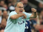 MISSED OPPORTUNITY: Leeds United head coach Marcelo Bielsa, above, felt his side should have taken all three points from Friday's clash at Newcastle United. Photo by LINDSEY PARNABY/AFP via Getty Images.