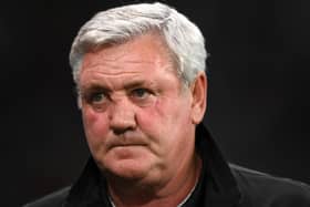 MIXED REACTION: From Newcastle United boss Steve Bruce after Friday night's 1-1 draw against Leeds United at St James' Park. Photo by LINDSEY PARNABY/AFP via Getty Images.