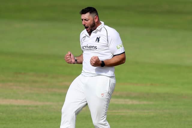 KEY MAN: Warwickshire's Tim Bresnan celebrates the wicket of Yorkshire's Dom Bess at Headingley last week. Picture: George Wood/Getty Images