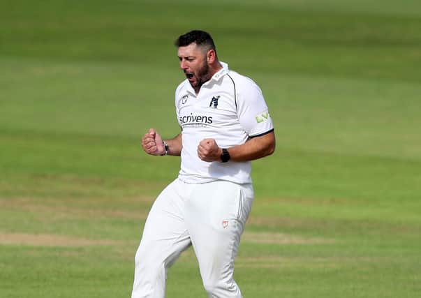 KEY MAN: Warwickshire's Tim Bresnan celebrates the wicket of Yorkshire's Dom Bess at Headingley last week. Picture: George Wood/Getty Images