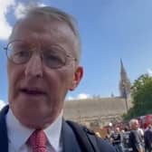 Hilary Benn posted a video from Parliament Square.