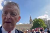 Hilary Benn posted a video from Parliament Square.
