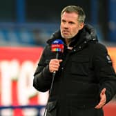 BACKING: For Leeds United from Jamie Carragher, above. Photo by PETER POWELL/POOL/AFP via Getty Images.