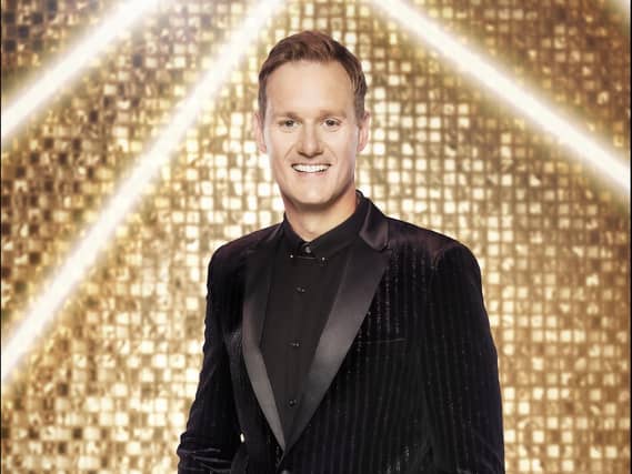 The TV presenter, 44, was taken to hospital after bumping his head (Ray Burmiston/BBC)