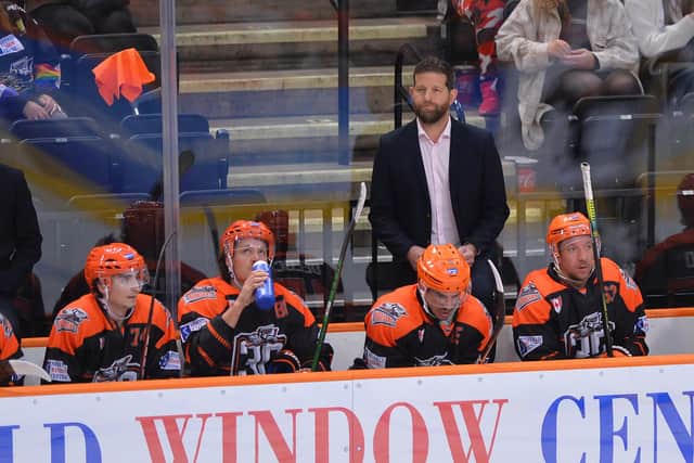 Sheffield Steelers' head coach Aaron Fox has been impressed with Brandon Whistle, far left. Picture:Dean Woolley/Steelers Media