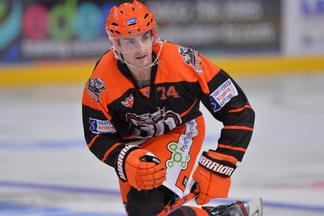 SECOND CHANCE:  Brandon Whistle in action for Sheffield Steelers at home against Nottingham Panthers on Sunday night.  Picture: Dean Woolley/Steelers Media.
