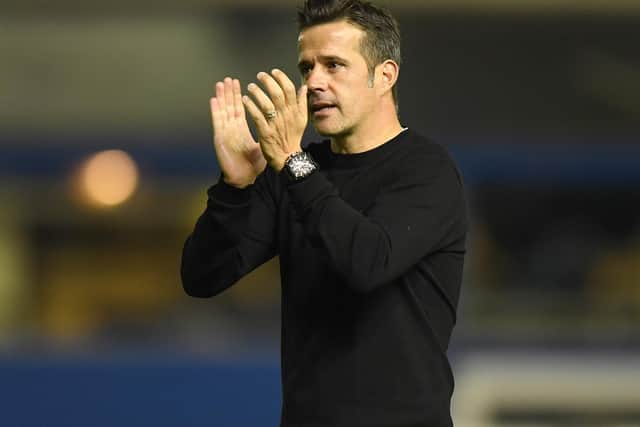 PRAISE: For Leeds United and Whites head coach Marcelo Bielsa from Fulham boss Marco Silva, above. Photo by Tony Marshall/Getty Images.