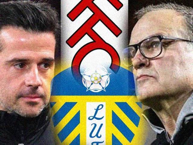 HEAD TO HEAD: Fulham boss Marco Silva, left, and Leeds United head coach Marcelo Bielsa, right. Graphic by Graeme Bandeira.