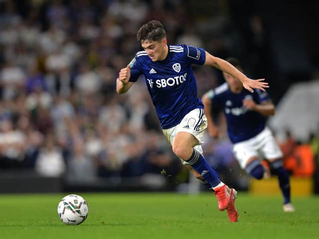 SPECIAL DAY - Daniel James celebrated the birth of a son and a Leeds United win in the Carabao Cup in Fulham. The winger scored a lovely penalty to boot. Pic: Bruce Rollinson