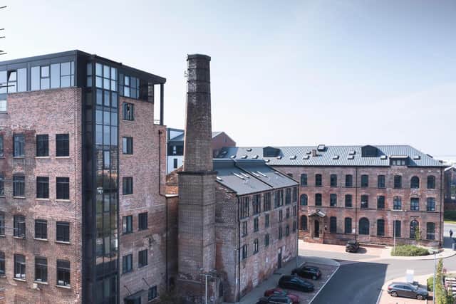 The Hunslet and Victoria flax spinning mills in Leeds are being converted as part of the Victoria Riverside development. PIC: Historic England Archive