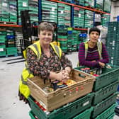 Project manager Wendy Doyle with Nathanya Laurent, foodbank development manager, at the Leeds South and East Foodbank depot on Millshaw Industrial Estate.

 Picture Tony Johnson