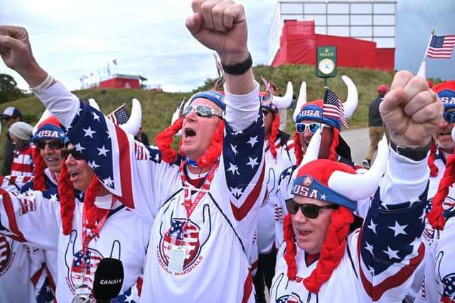 Team USA spectators dressed up at the Ryder Cup. Pictures: PA.