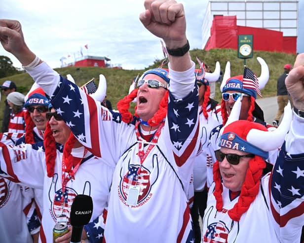 Team USA spectators dressed up at the Ryder Cup. Pictures: PA.