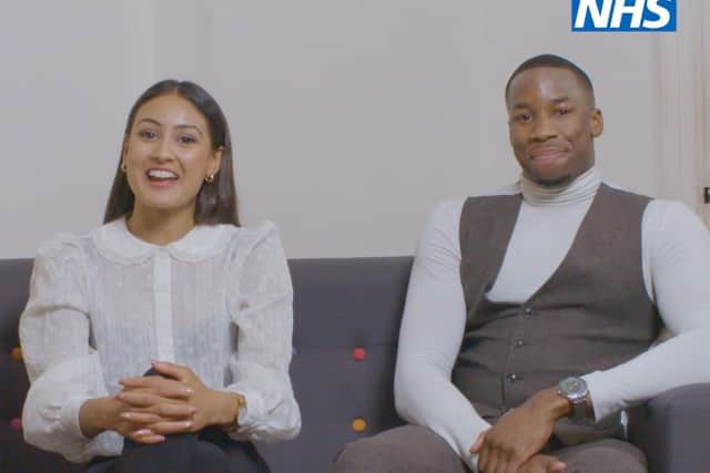 Love Island star and fifth-year medical student Priya Gopaldas with Dr Emeka Okorocha, of BBC3's Junior Doctors: Blood, Sweat And Tears fame. PIC: PA