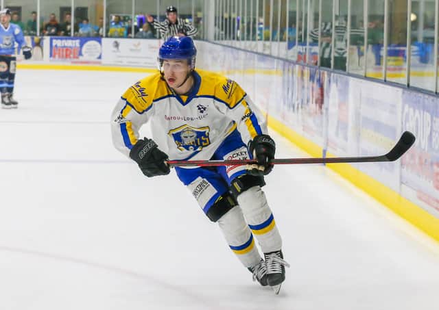 TOP MAN: Leeds Knights' Kieran Brownled the way in Swindon, scoring two goals and posting four assists in the 7-3 NIHL Autumn Cup clash. Picture: Andy Bourke