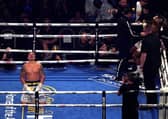 Oleksandr Usyk celebrates after beating Anthony Joshua at the Tottenham Hotspur Stadium. Picture: Nick Potts/PA