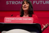 Shadow chancellor Rachel Reeves giving her keynote speech at the Labour Party conference at the Brighton Centre on Monday September 27.
	 
Photo: Gareth Fuller PA Wire/PA Images