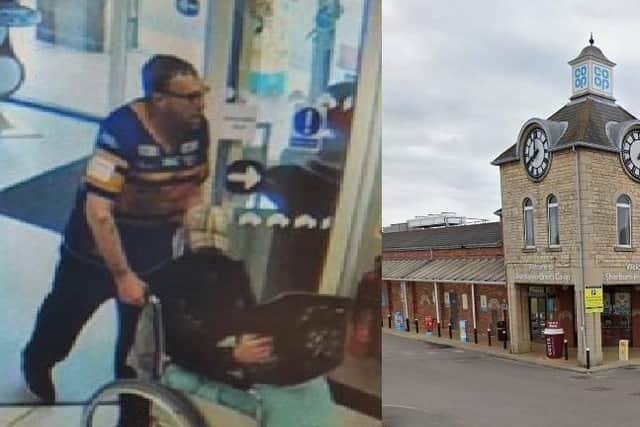 North Yorkshire Police have released CCTV images of two men they would like to speak to after the theft of alcohol from a Co-op store in Sherburn in Elmet.