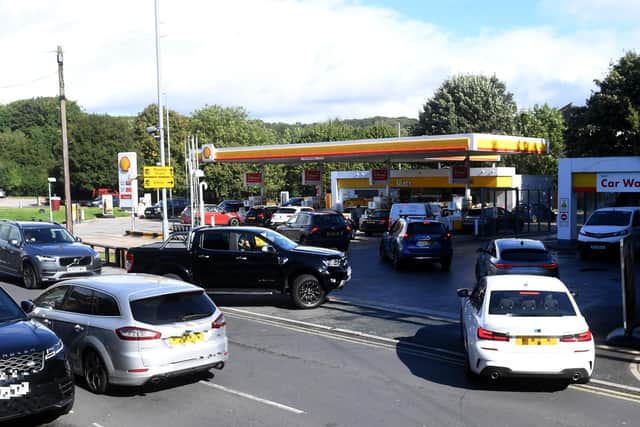 Drivers continue to queue at open petrol stations as the fuel pump crisis continues.