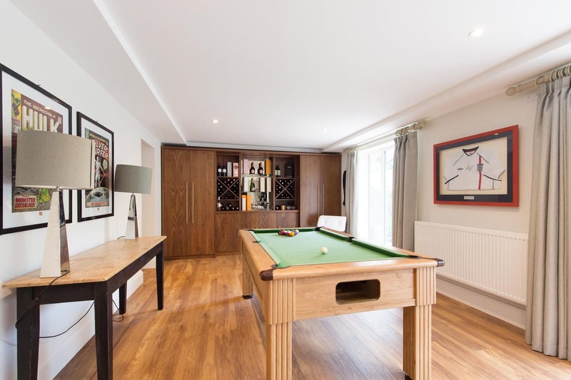 The games room also features bi-folding doors out onto a further terrace.