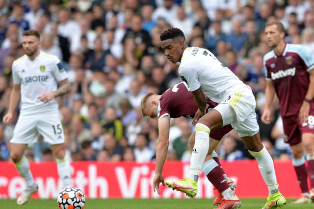 Our panel of Leeds United fans will be looking for a more disciplined performance from Junior Firpo, above, when Watford visit Elland Road tomorrow. Picture: Bruce Rollinson.