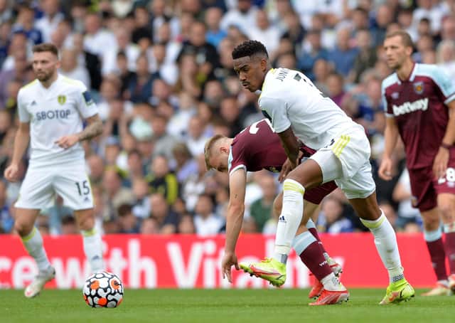Our panel of Leeds United fans will be looking for a more disciplined performance from Junior Firpo, above, when Watford visit Elland Road tomorrow. Picture: Bruce Rollinson.