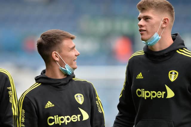 Jamie Shackleton and Charlie Cresswell pictured ahead of the West Ham game.
Picture: Bruce Rollinson.