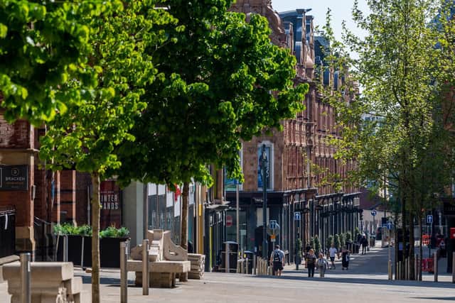 Albion Place in Leeds city centre pictured in May 2020 when shops weer still closed during the Covid pandemic.

Photo: James Hardisty
