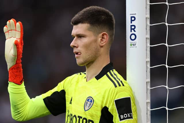 INTERNATIONAL CALL: For Leeds United goalkeeper Illan Meslier. Photo by Marc Atkins/Getty Images.