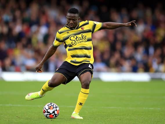 Watford loanee Peter Etebo has been ruled out for five months. Pic: Getty