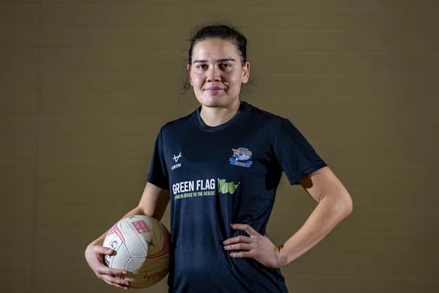 Leeds Rhinos netball goalkeeper Tuaine Keenan has signed a new deal with the club. Picture: Tony Johnson.