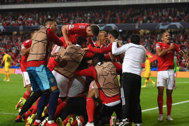 MISSION: Leeds United were among the clubs to have scouting representation at Tuesday's Champions League clash between Benfica and Barcelona in Lisbon, above, in which the Spanish giants fell to a 3-0 defeat. Photo by David Ramos/Getty Images.
