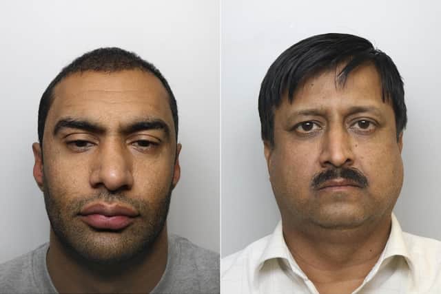 Mudassar Iqbal (left), 38, from Keighley and Nadeem Razaq, 54, from Leicester, were sentenced to a combined 13.5 years at Leeds Crown Court (Photo: WYP)