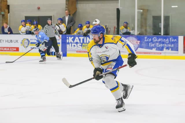 Back to it: Leeds Knights' Jordan Fisher. Picture: Andy Bourke - Podium Prints