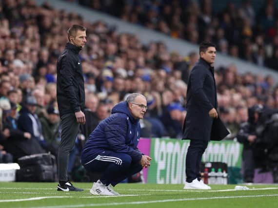 RELIEVED BOSS - Marcelo Bielsa saw Leeds United hold on for a 1-0 win over Watford, although they should have been out of sight. Pic: Getty