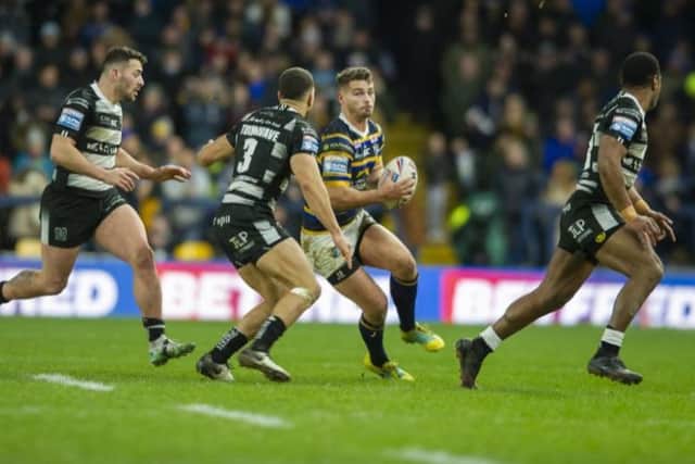 Stevie Ward on the ball against Hull in February, 2020, during what proved to be his final game. Picture by Tony Johnson.