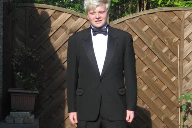 Kier McGuinness pictured ahead of his his school prom