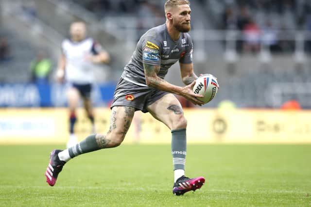 'Brilliant, majestice and winderful' - Catalans Dragons' Sam Tomkins won the 2021 Man of Steel award. Picture by Ed Sykes/SWpix.com