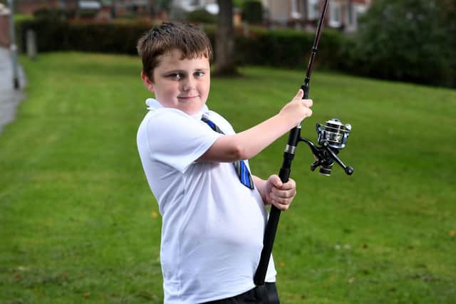 Billy Gregson, who has a limb deficiency, dreams of being able to go fishing. Picture: Simon Hulme