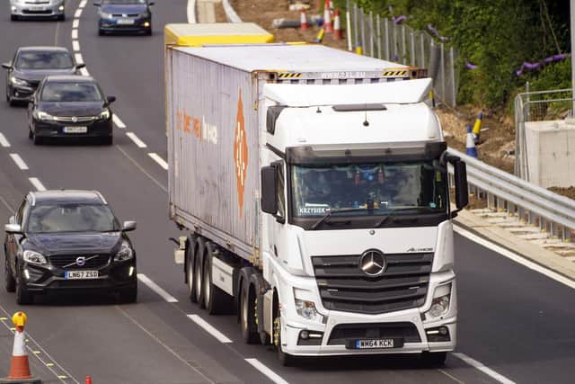 The HGV lorry driver crisis in the UK has seen hundreds of employers increase working benefits to encourage new candidates for jobs. Photo: Steve Parsons/PA