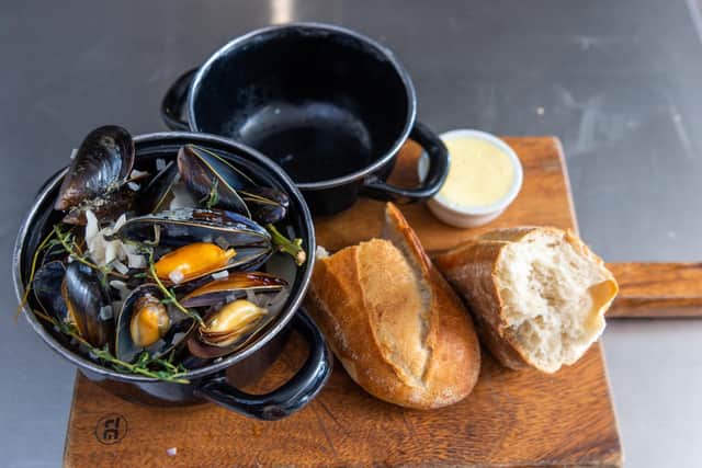 Classic French dish moules Marinieres created by Steve Kendell of the popular Kendells Bistro. Photo: James Hardisty