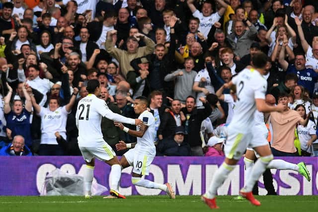 BOY FROM BRAZIL - Raphinha's goals and assists have made him a fan favourite at Leeds United and helped him ascend to the Brazilian national squad. Pic: Jonathan Gawthorpe
