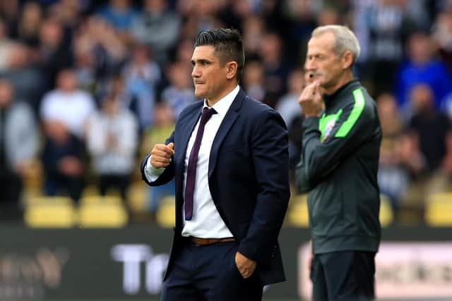 SURPRISED: Former Watford boss Xisco Munoz who was sacked as Hornets boss on Sunday morning. Photo by Stephen Pond/Getty Images.