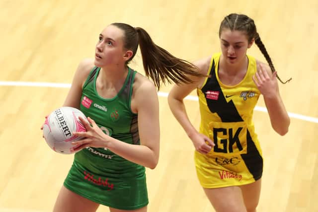 Leeds Rhinos new signing Amy Clinton in action for Celtic Dragons against Manchester Thunder. Picture: Morgan Harlow/Getty Images.